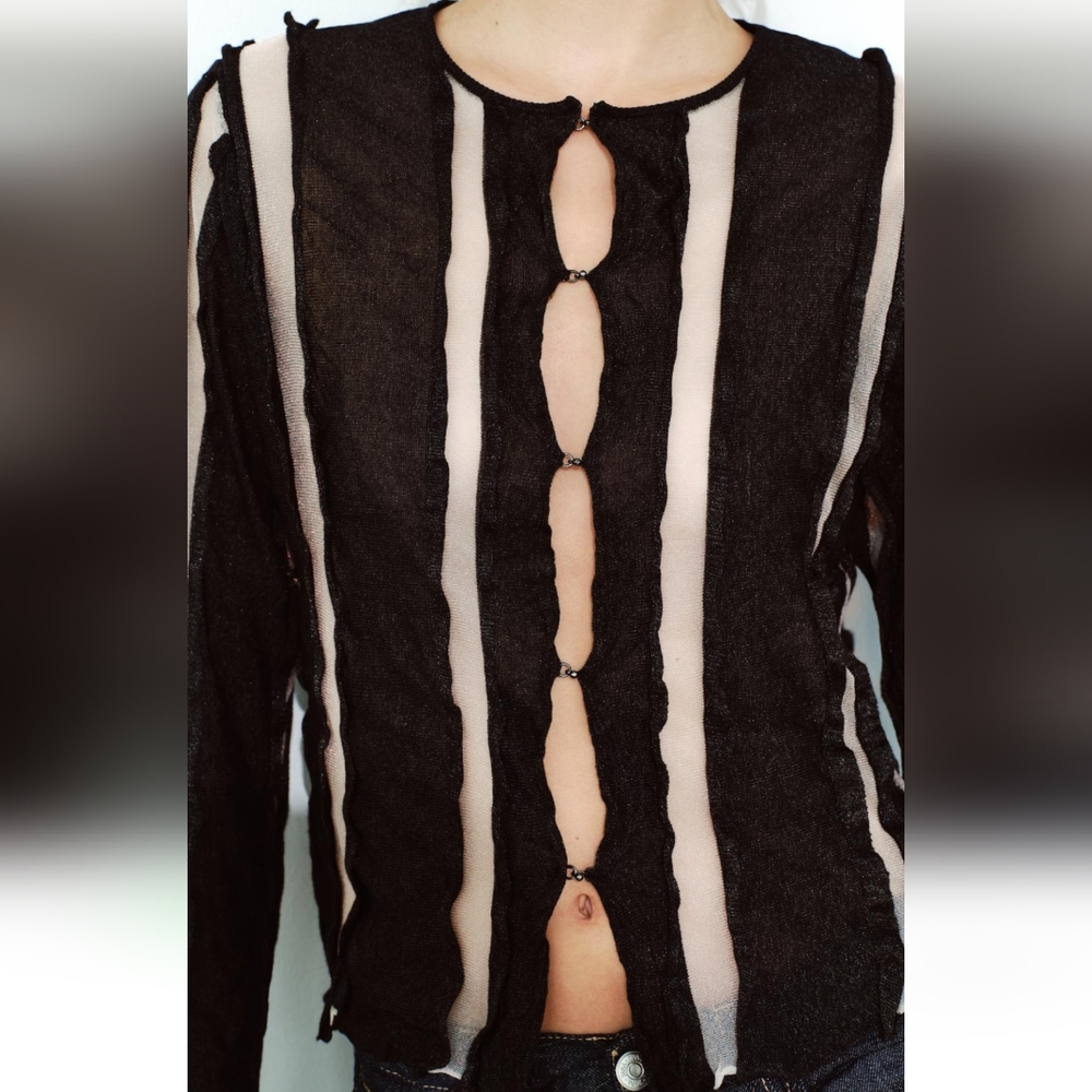 NWT ZARA ORGANZA KNIT CARDIGAN